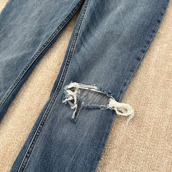 Abercrombie & Fitch 90s Slim Straight Ultra High Rise Blue Jeans 26 / 2 - Picture 9 of 11